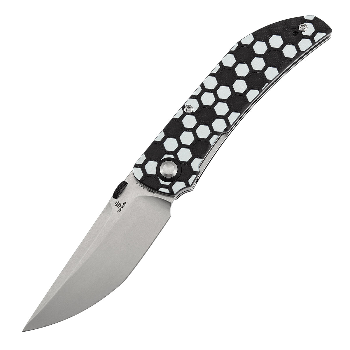Tenable Exclusive Soccer-Themed Tarkin Folding Knife | 3.4" Stonewashed Nitro-V | Black G10 with Soccer Themed Pattern Handle | Matthew Christensen Design - B1078A5 (Limited 200) - Image 2