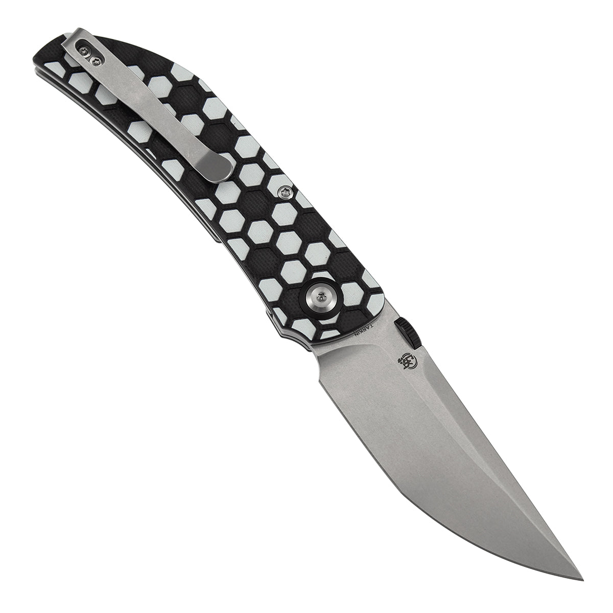 Tenable Exclusive Soccer-Themed Tarkin Folding Knife | 3.4" Stonewashed Nitro-V | Black G10 with Soccer Themed Pattern Handle | Matthew Christensen Design - B1078A5 (Limited 200) - Image 5