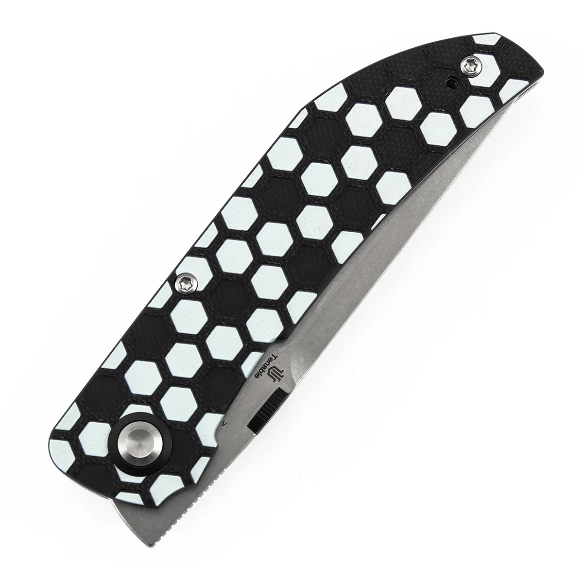 Tenable Exclusive Soccer-Themed Tarkin Folding Knife | 3.4" Stonewashed Nitro-V | Black G10 with Soccer Themed Pattern Handle | Matthew Christensen Design - B1078A5 (Limited 200) - Image 9