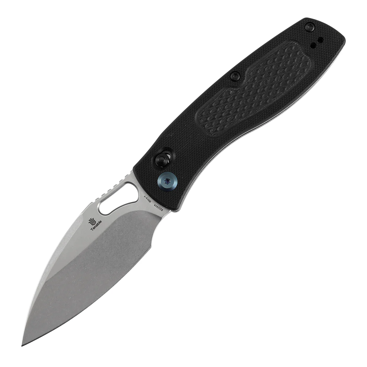 Heron Crossbar Lock Folding Knife - 3.13" Nitro V Blade | Black G10 Handle with Diamond Pattern | Johan Jordaan- B2124V4 - Image 2