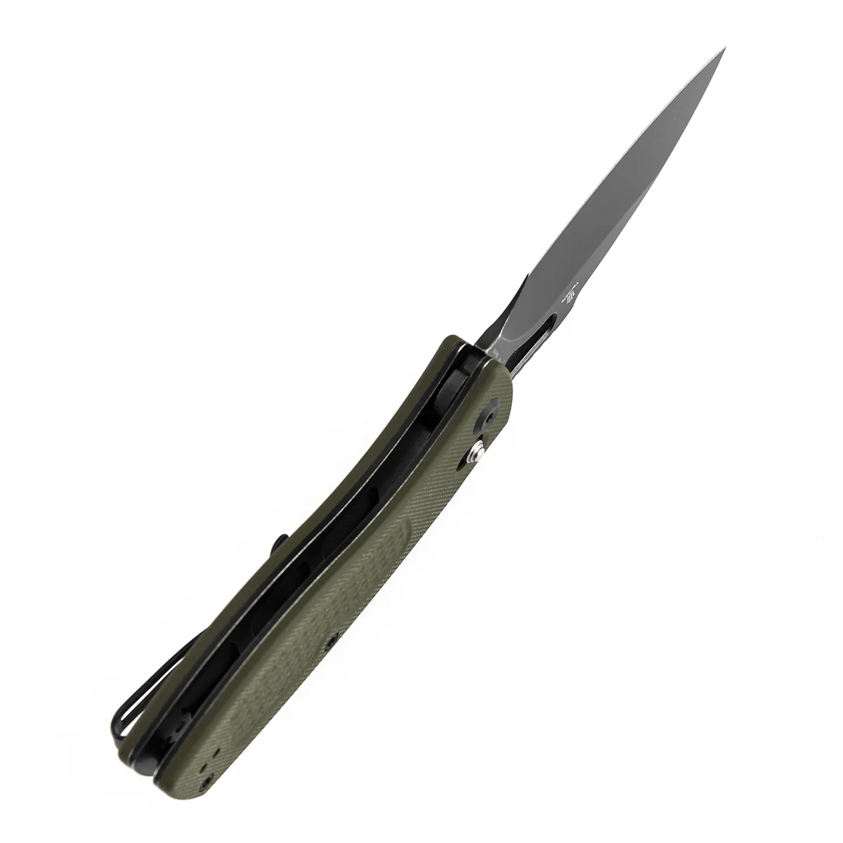 Heron Crossbar Lock Folding Knife - 3.13" Nitro V Blade| Olive Green G10 Handle with Diamond Pattern| Johan Jordaan - B2124V5 - Image 4