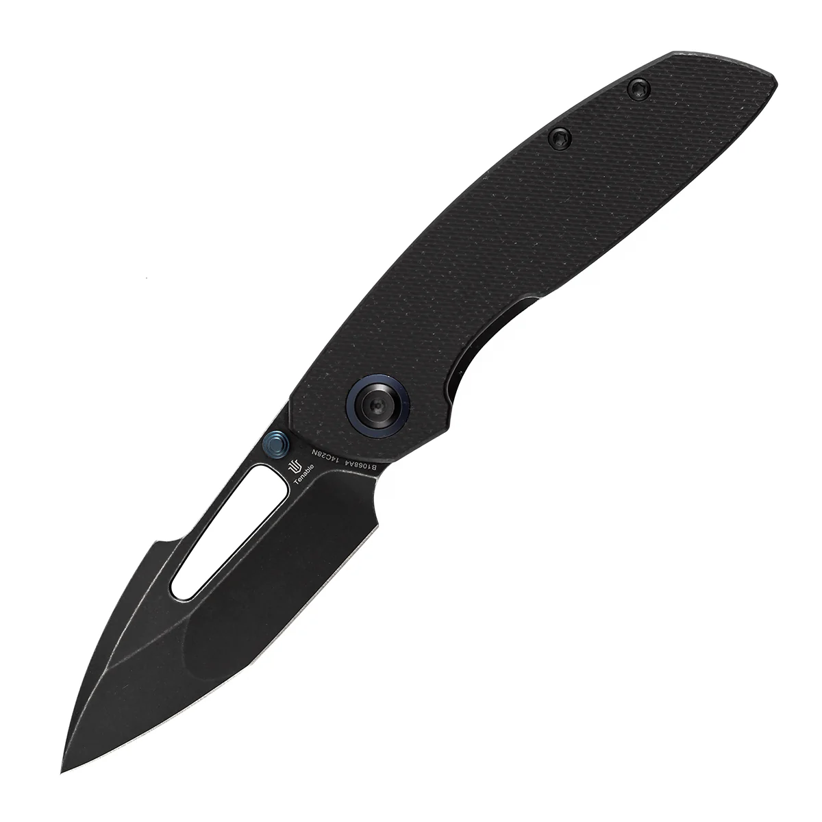 Tenable Link Folding Knife | 3.0" Blackwash 14C28N Blade | Black Micarta Handle| Triple Stripe Knives Design | B1068A4 - Image 2