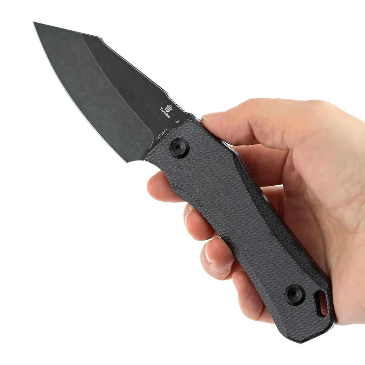 Tenable Loki Fixed Blade Knife |2.99" Blackwash D2 Blade | Black Micarta Handle | Steven Dunnuck Design | G1058A4 - Image 8