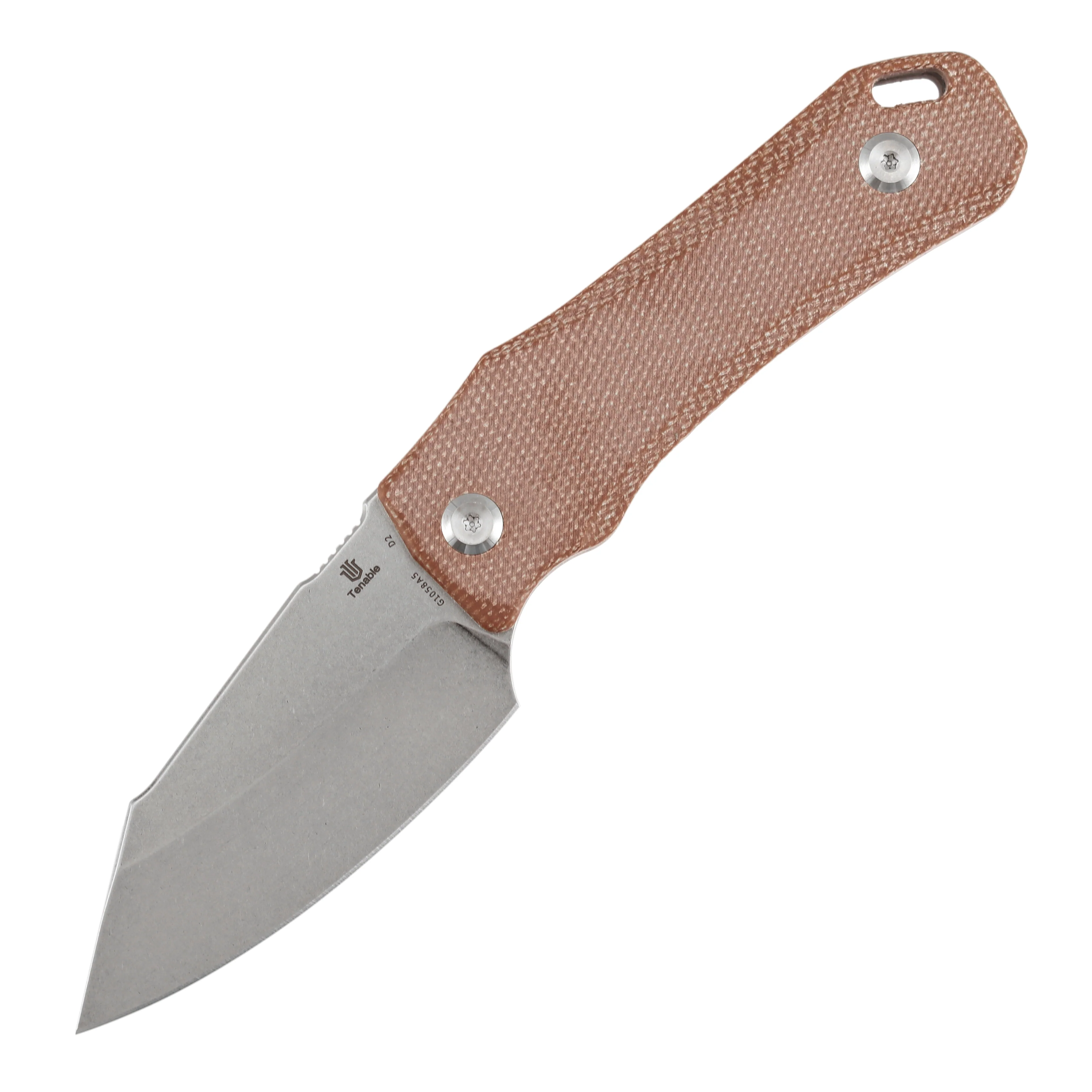 Tenable Loki Fixed Blade Knife |2.99" Stonewashed D2 Blade | Brown Micarta Handle | Steven Dunnuck Design | G1058A5 - Image 2