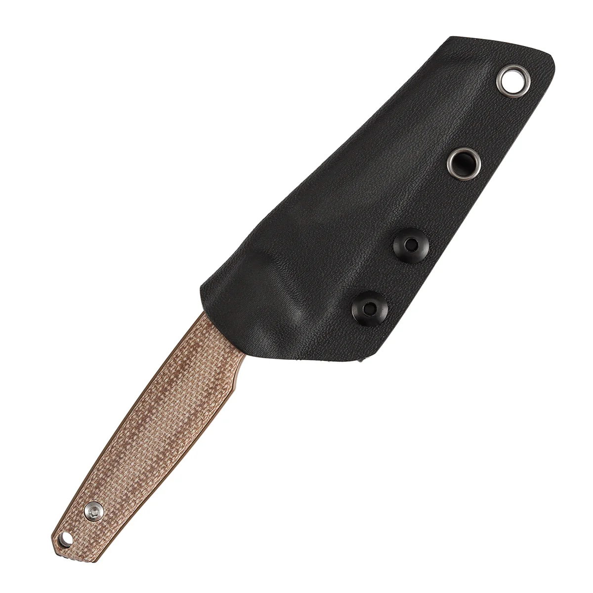 Tenable Parr Fixed Blade Knife | 2.87'' Rose Gold Coated 14C28N Blade | Brown Micarta Handle | Jonathan Styles - G011B7 - Image 2
