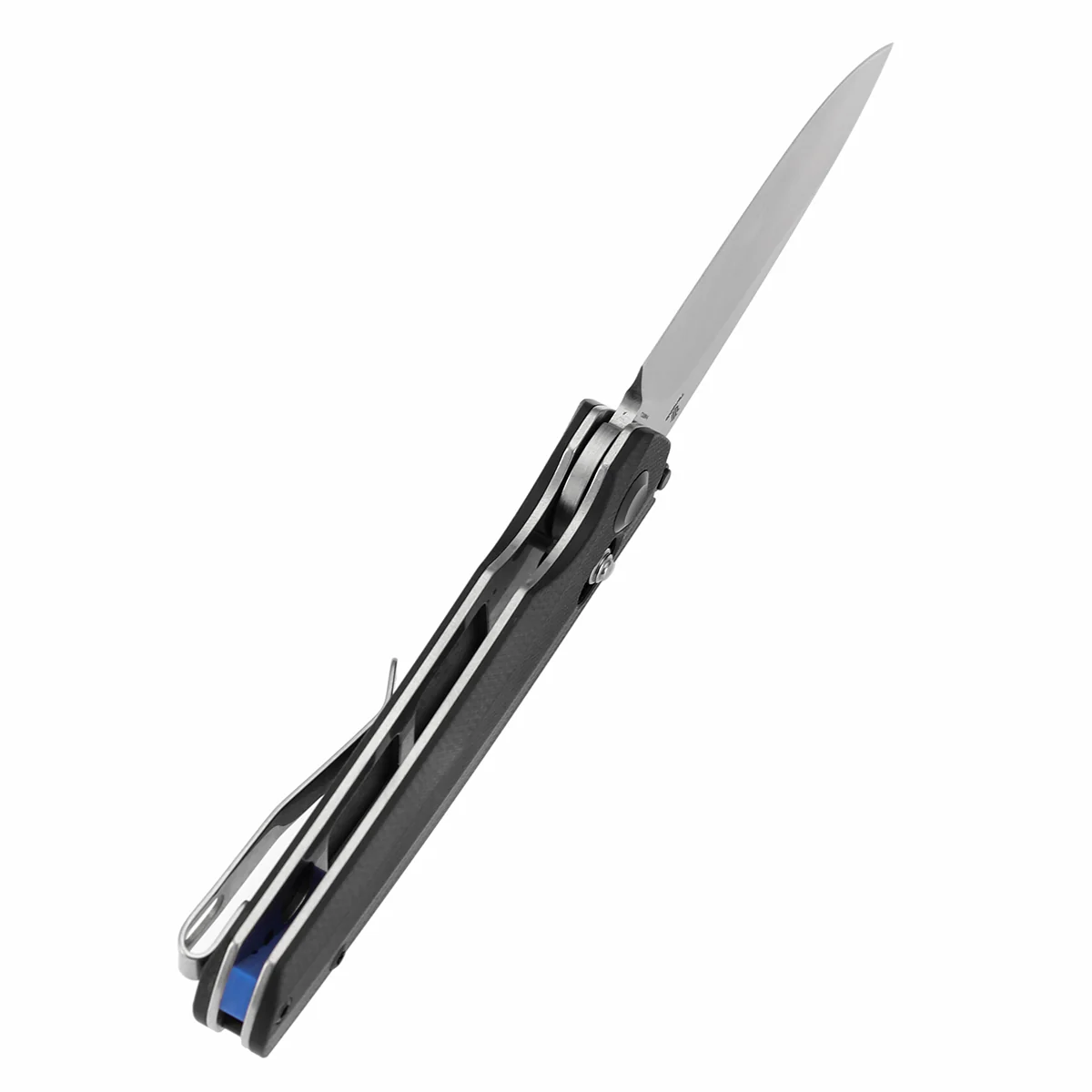 Tenable Raven Cross Bar Lock Folding Knife | 3.14" Stonewashed 14C28N Blade | Black G10 Handle | Black Bird Blades Design - T2109V4 - Image 4