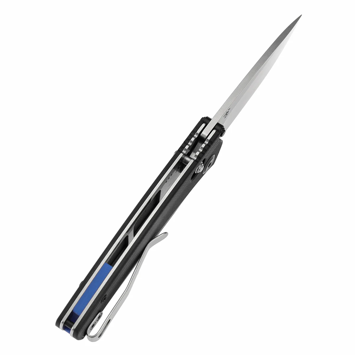 Tenable Raven Cross Bar Lock Folding Knife | 3.14" Stonewashed 14C28N Blade | Black G10 Handle | Black Bird Blades Design - T2109V4 - Image 5