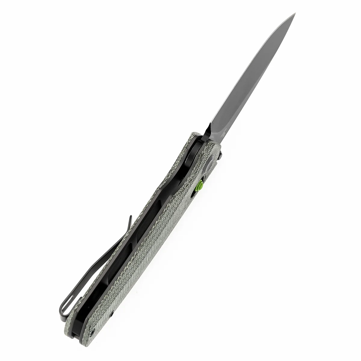 Tenable Raven Cross Bar Lock Folding Knife | 3.14" Blackwash 14C28N Blade | Green Micarta Handle | Black Bird Blades Design- T2109V5 - Image 4