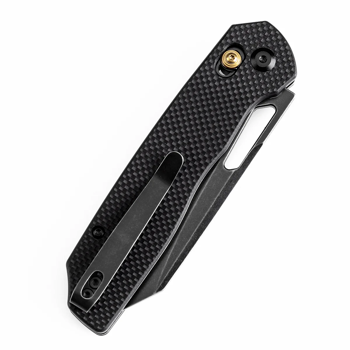 Tenable Shard |Cross Bar Lock Folding Knife | 3.47'' Blackwash 14C28N Blade | Black G10 Handle | Kim Ning Design | T1006V1 - Image 7