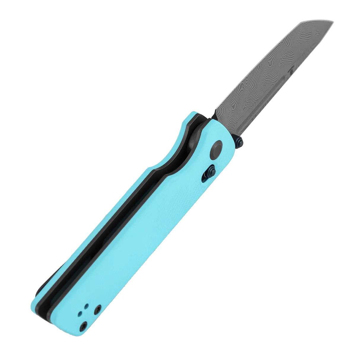 Tenable Anomaly Cross Bar Lock Knife | 3.14“ Damascus Blade | Blue G10 Handle | Pinkerton Knives Design | B2038V3 - Image 4