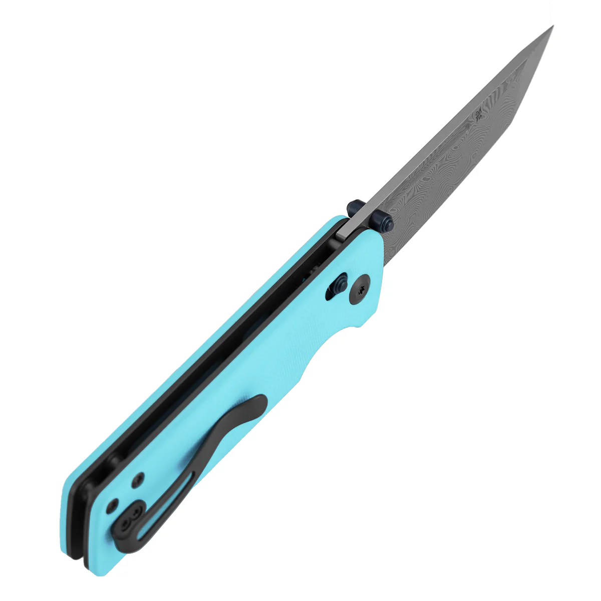 Tenable Anomaly Cross Bar Lock Knife | 3.14“ Damascus Blade | Blue G10 Handle | Pinkerton Knives Design | B2038V3 - Image 5