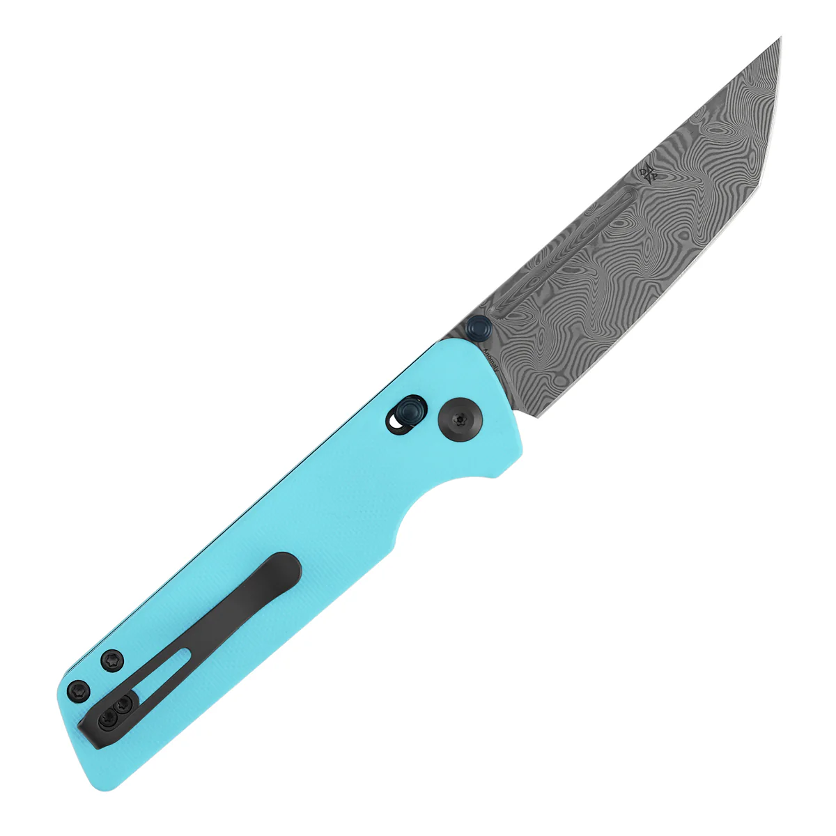 Tenable Anomaly Cross Bar Lock Knife | 3.14“ Damascus Blade | Blue G10 Handle | Pinkerton Knives Design | B2038V3 - Image 8