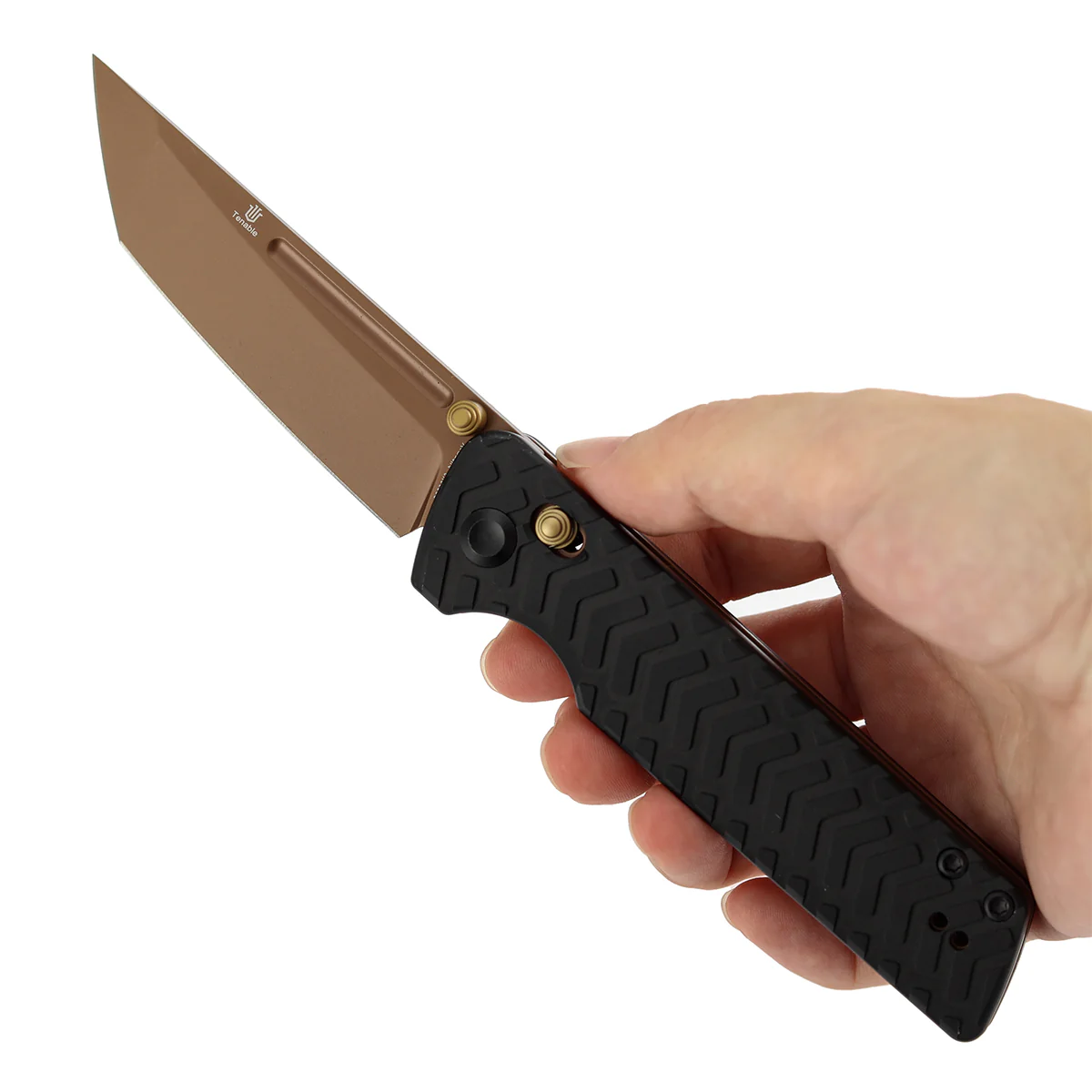 Tenable Anomaly Cross Bar Lock Knife | 3.14" Nitro-V | Black Aluminum | Pinkerton Knives Design- B2038V2 - Image 9