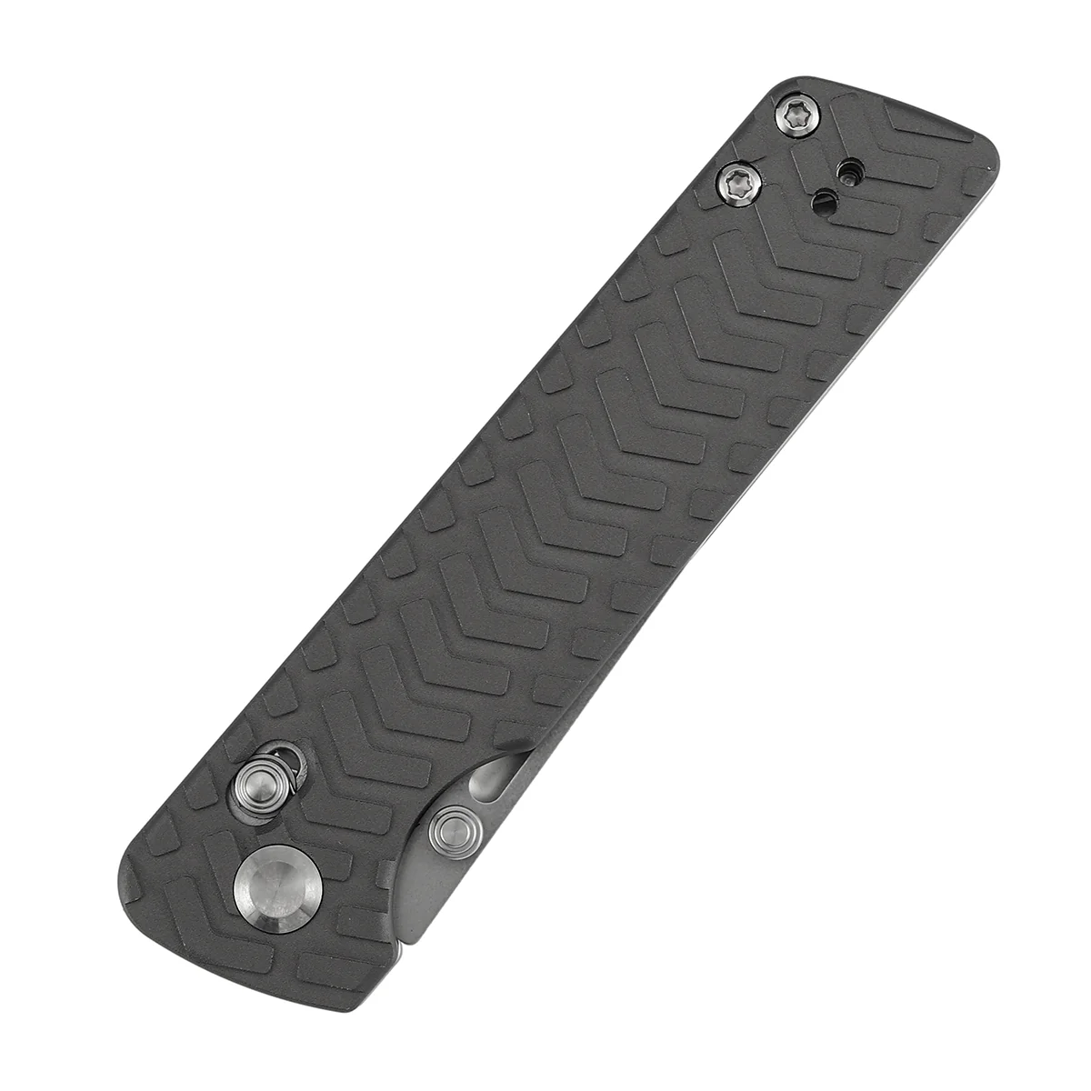 Tenable Anomaly Cross Bar Lock Knife | 3.14" Stonewashed Nitro-V Blade | Gray Aluminum Handle| Pinkerton Knives Design - B2038V1 - Image 5