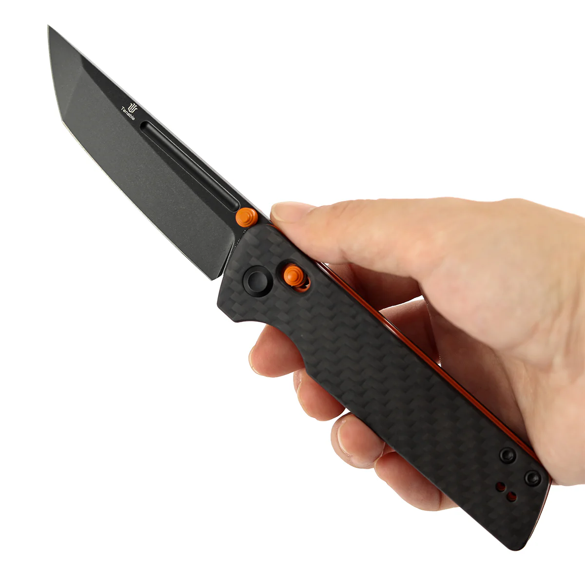 Tenable Anomaly Crossbar Lock | 3.14" Blackwash Nitro V | Twill Carbon Fiber & G10 | Pinkerton Knives - B2038V4 - Image 9
