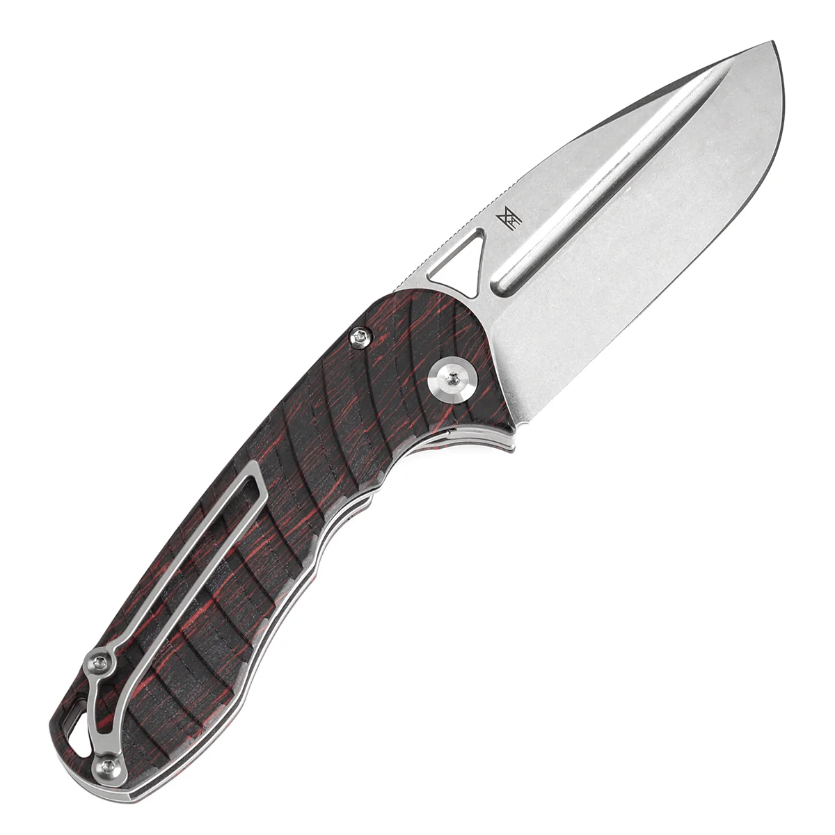 Expected shipment on July 15th-Tenable Bömbur Folding Knife Black and Red G-mascus Handle (3.53'' Stonewashed D2 Blade) Midgards Messer Design--T1054C1 - Image 9