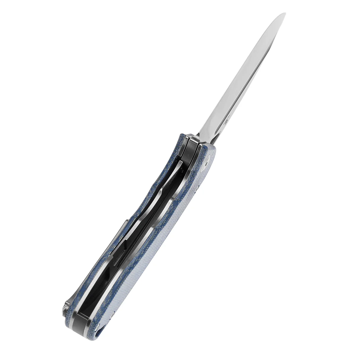 Tenable Bömbur Folding Knife Blue Micarta Handle (3.53'' Stonewashed D2 Blade) Midgards Messer Design--T1054A5 - Image 4