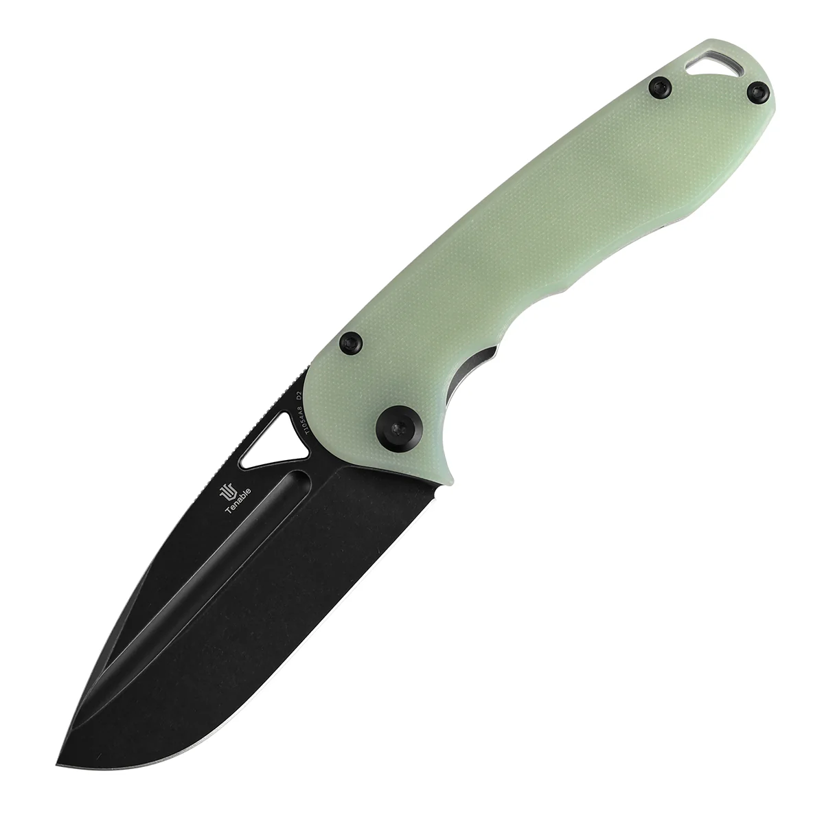 Tenable Bömbur Folding Knife Jade G10 Handle (3.53'' Blackwashed D2 Blade) Midgards Messer Design--T1054A8 - Image 2