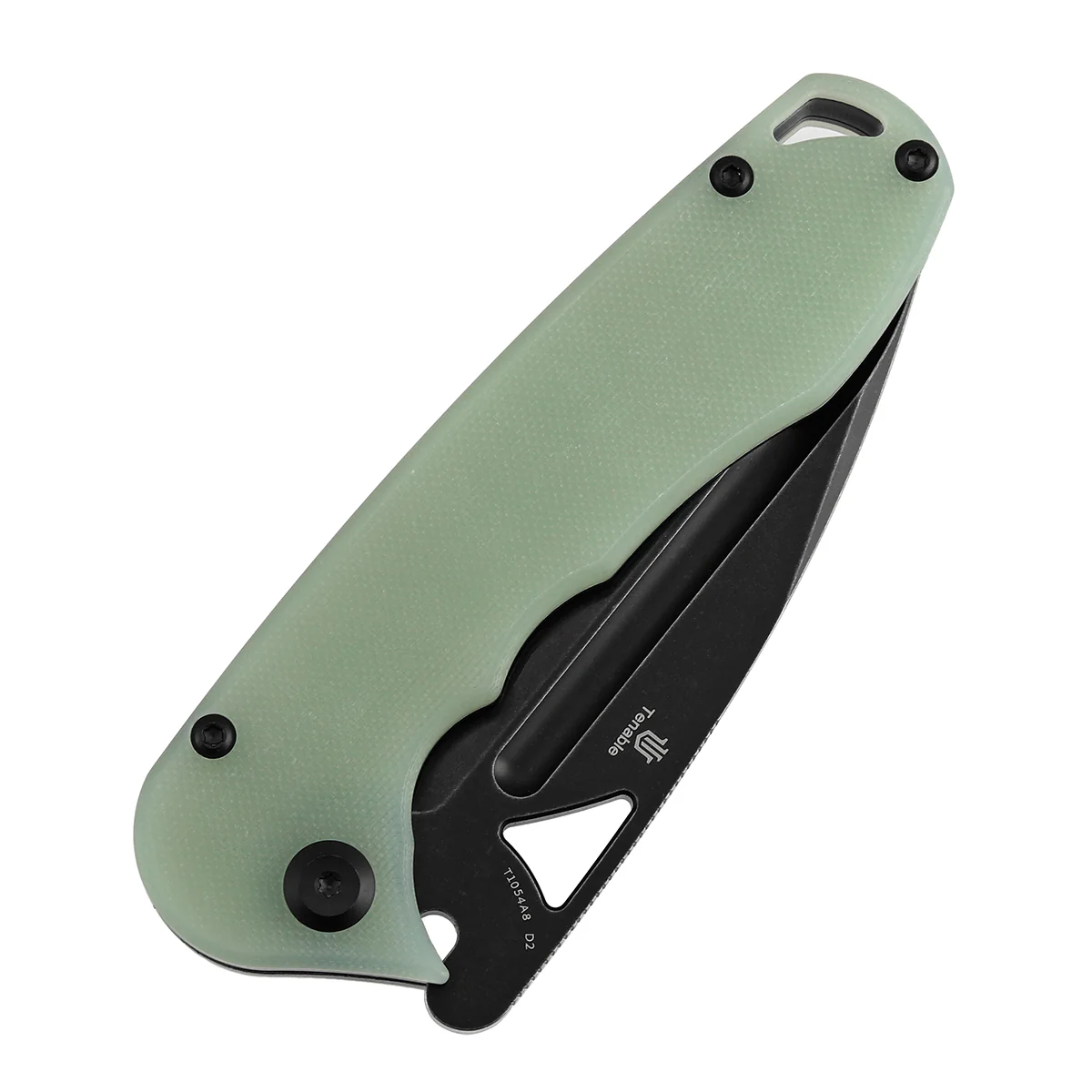 Tenable Bömbur Folding Knife Jade G10 Handle (3.53'' Blackwashed D2 Blade) Midgards Messer Design--T1054A8 - Image 6