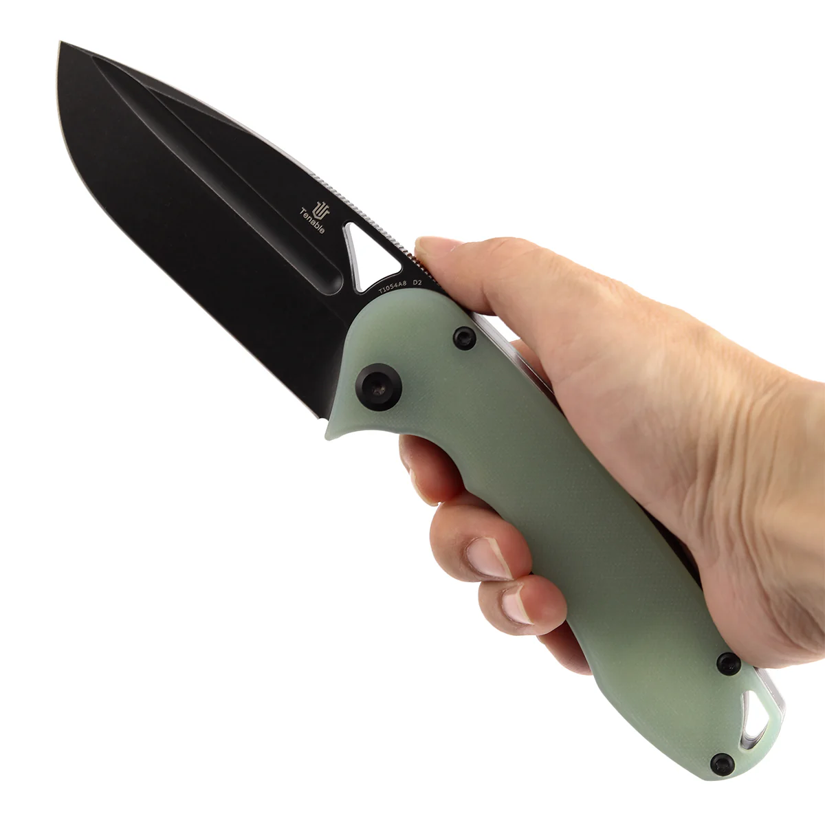 Tenable Bömbur Folding Knife Jade G10 Handle (3.53'' Blackwashed D2 Blade) Midgards Messer Design--T1054A8 - Image 9