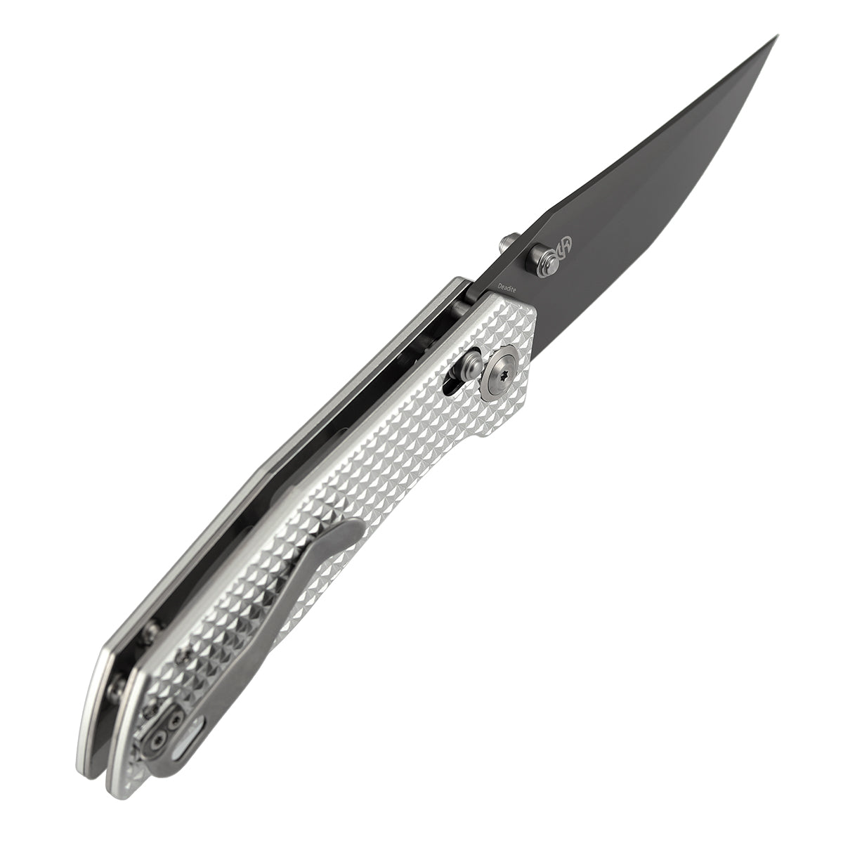 Tenable Deadite Cross Bar Lock Knife | 3.52" Gray TiCn Coated 14C28N Blade | Silver Aluminum Handle | TuffKnives Design - B1081V2 - Image 6