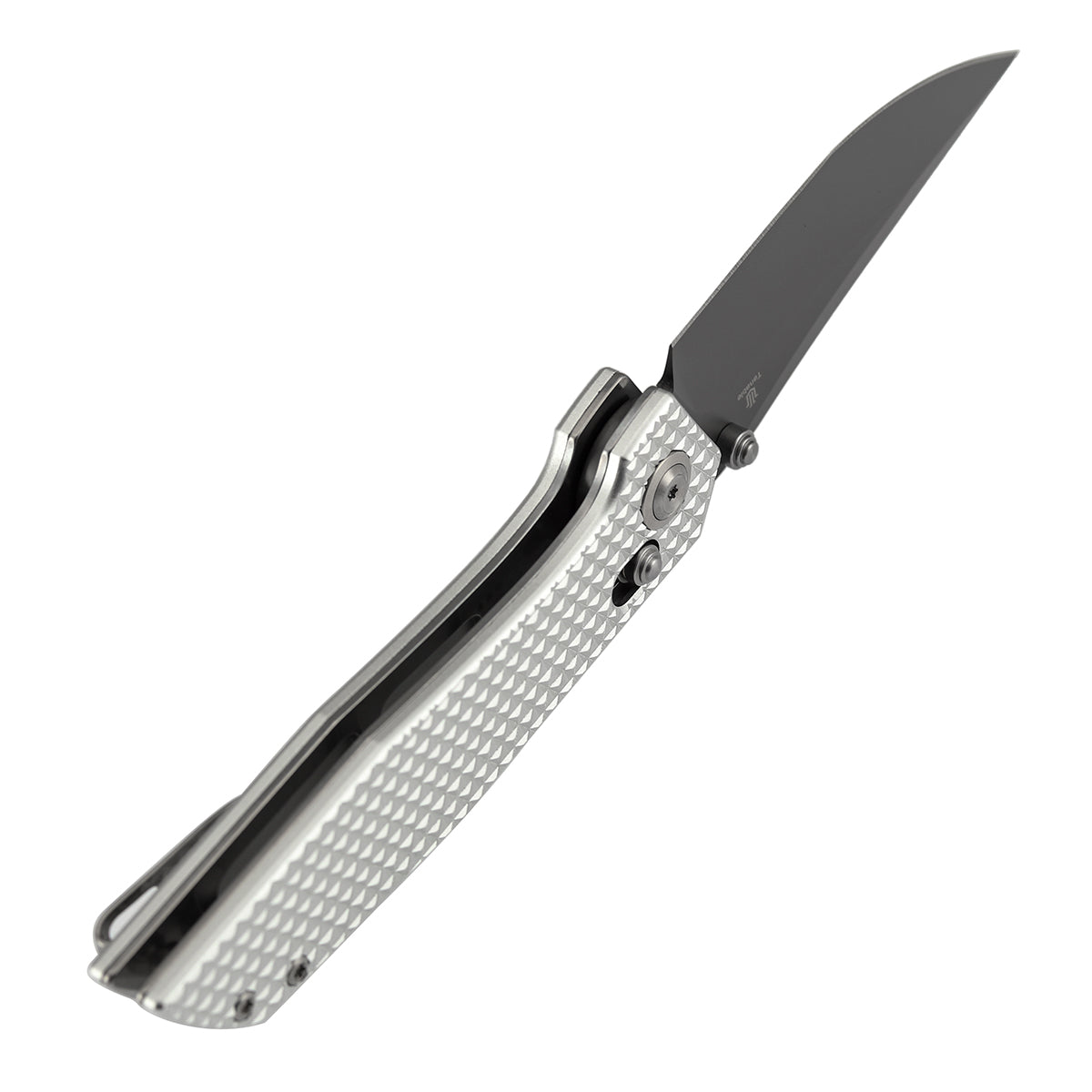 Tenable Deadite Cross Bar Lock Knife | 3.52" Gray TiCn Coated 14C28N Blade | Silver Aluminum Handle | TuffKnives Design - B1081V2 - Image 7