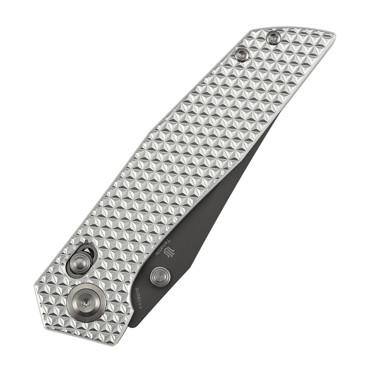Tenable Deadite Cross Bar Lock Knife | 3.52" Gray TiCn Coated 14C28N Blade | Silver Aluminum Handle | TuffKnives Design - B1081V2 - Image 8