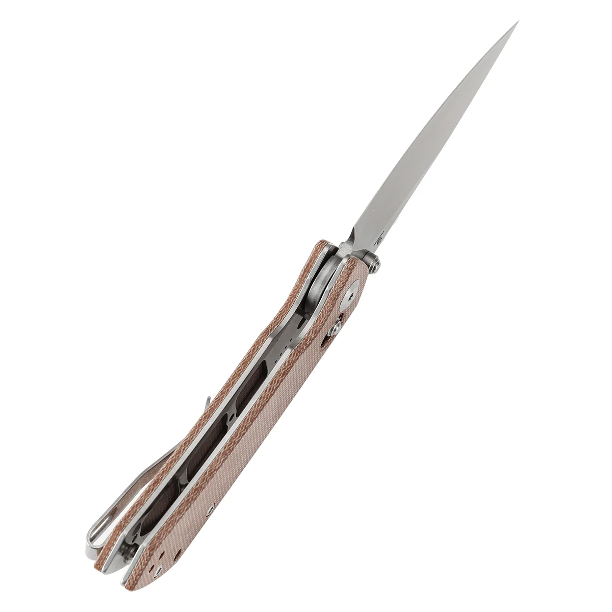 Tenable Fenrir Cross Bar Lock Folding Knife| Brown Micarta | 3.48" Stonewashed Nito-V Blade | Sparrow Knife Design T1034V2 - Image 4