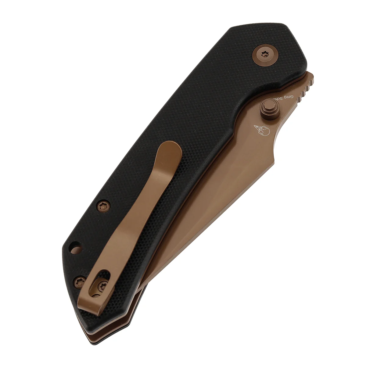 Tenable Fenrir Top Liner Lock Folding Knife| Black G10 Handle | 3.48“ Rose Gold Coated Nitro-V Blade | Sparrow Knife Design | B1034H3 - Image 7