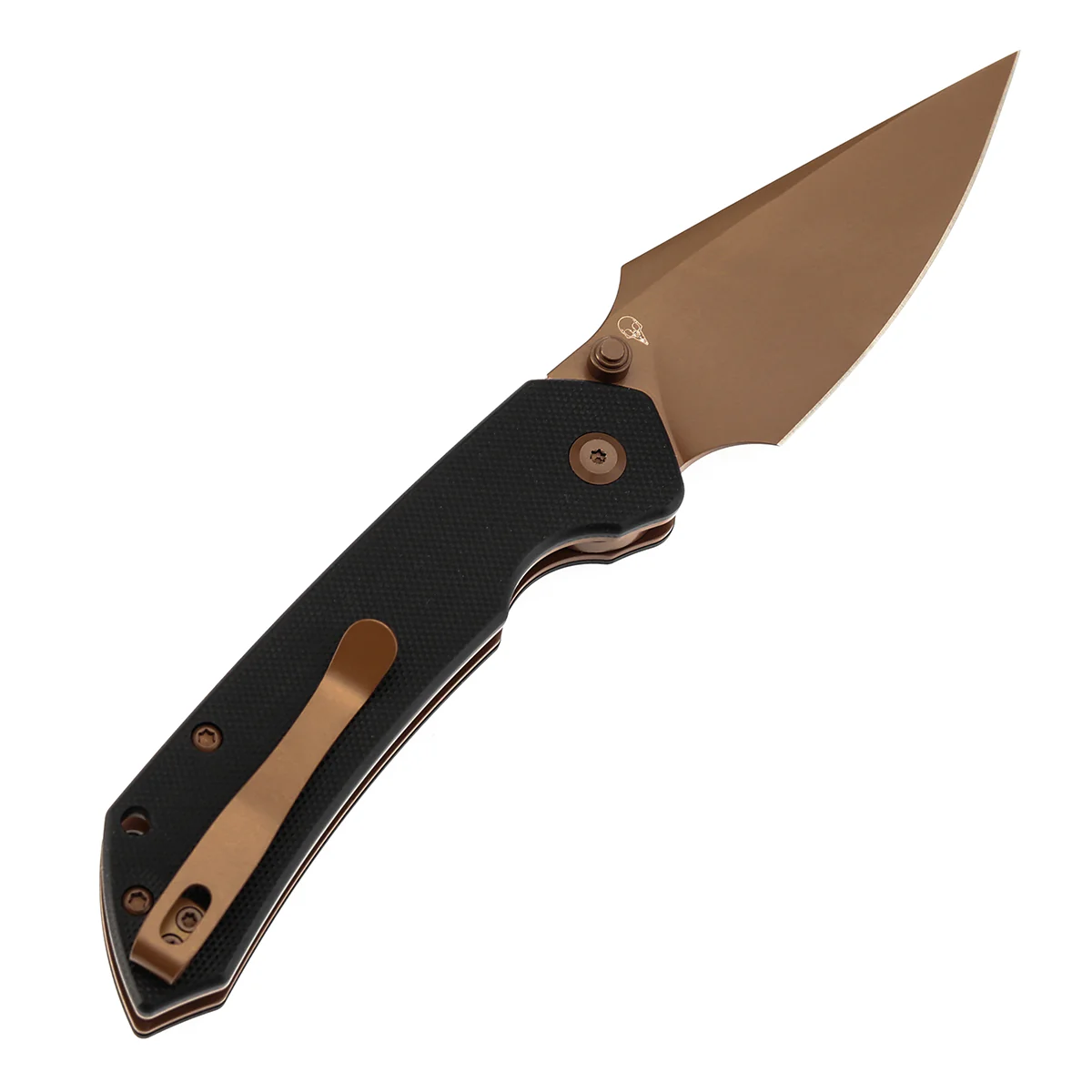 Tenable Fenrir Top Liner Lock Folding Knife| Black G10 Handle | 3.48“ Rose Gold Coated Nitro-V Blade | Sparrow Knife Design | B1034H3 - Image 8