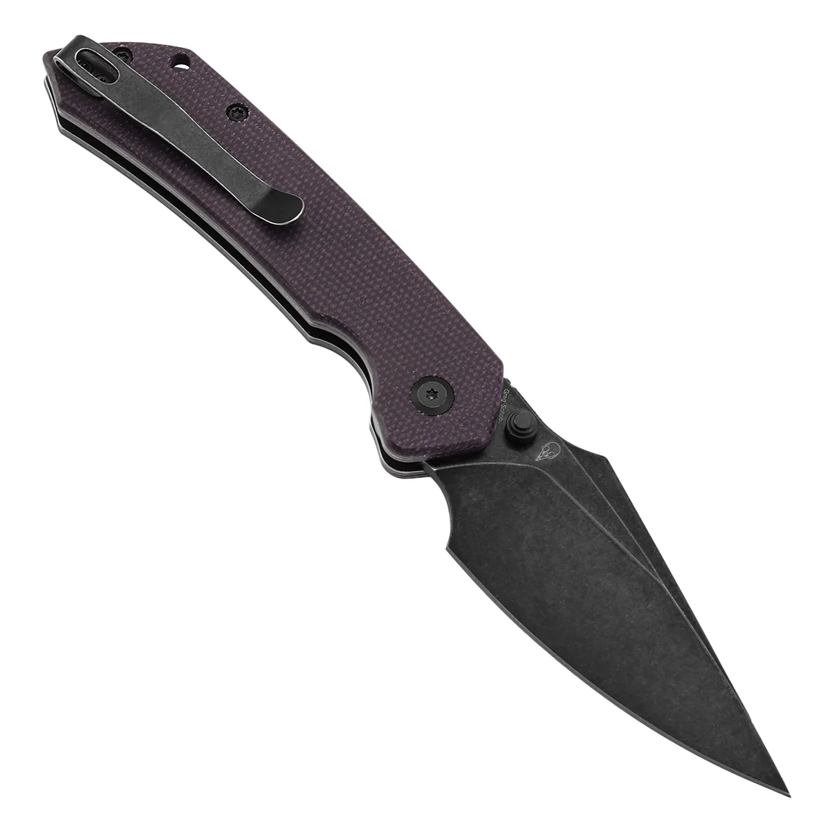 Tenable Fenrir Top Liner Lock Folding Knife| Purple Micarta | 3.48“ Blackwashed Nitro-V Blade | Sparrow Knife Design | B1034H1 - Image 4