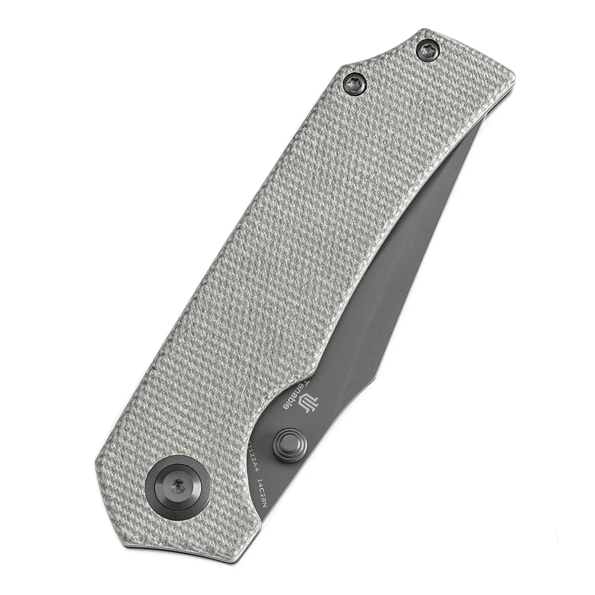 Tenable Fermi Folding Knife Green Micarta Handle (3.11'' Grey TiCn Coated 14C28N Blade) Burchtree Designs-T1122A4 - Image 6