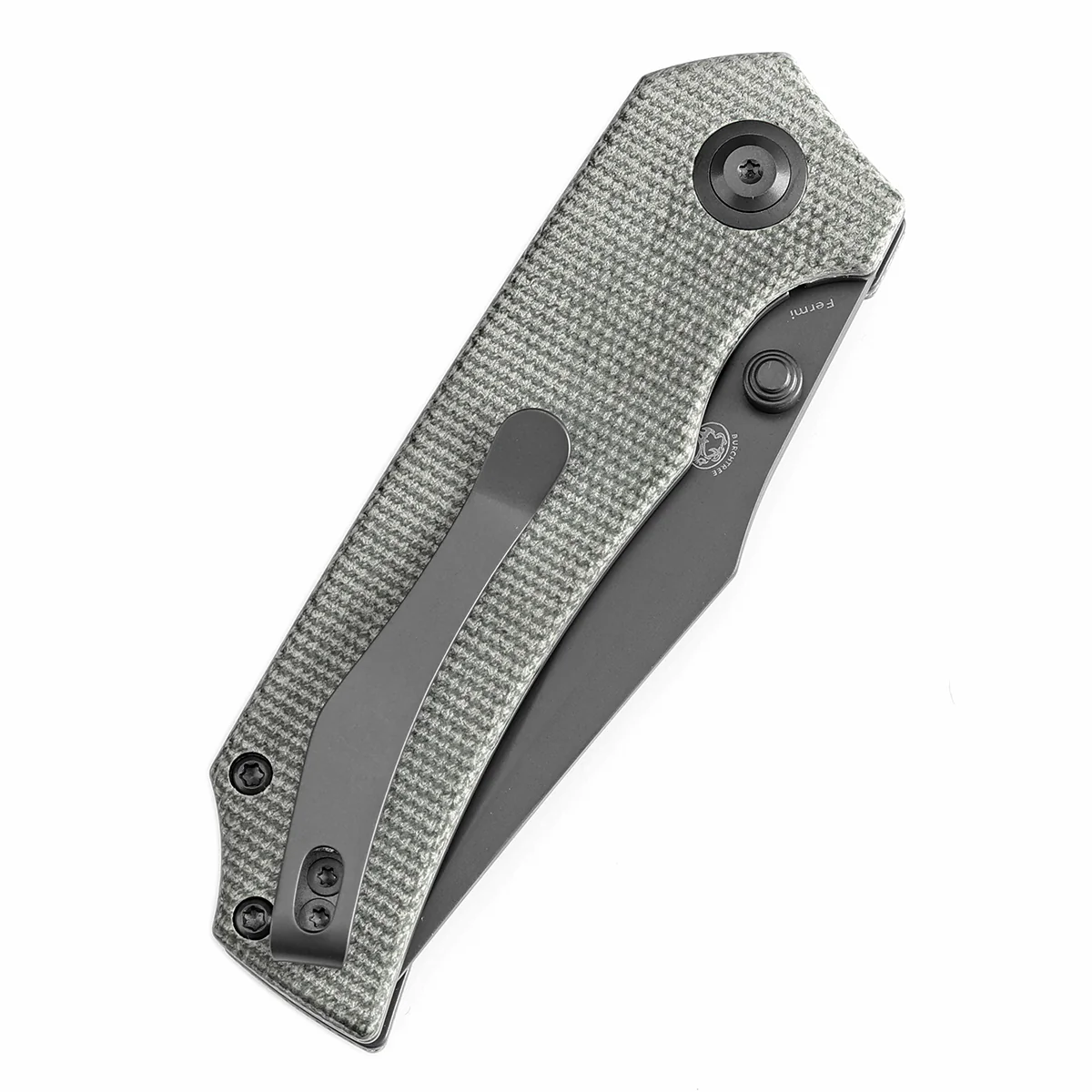 Tenable Fermi Folding Knife Green Micarta Handle (3.11'' Grey TiCn Coated 14C28N Blade) Burchtree Designs-T1122A4 - Image 7
