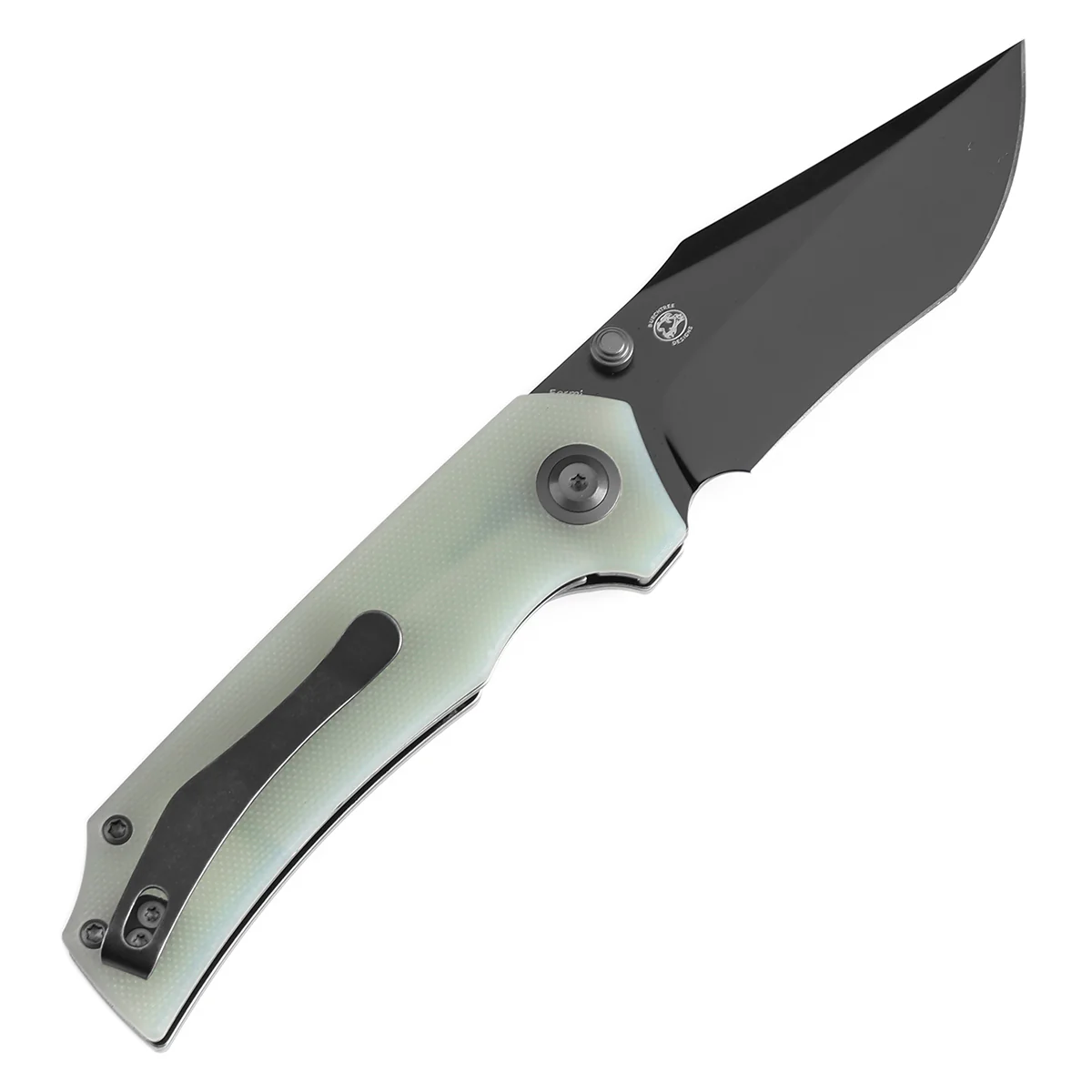 Tenable Fermi Folding Knife Jade G10 Handle (3.11'' Black TiCn Coated 14C28N Blade) Burchtree Designs-T1122A2 - Image 8
