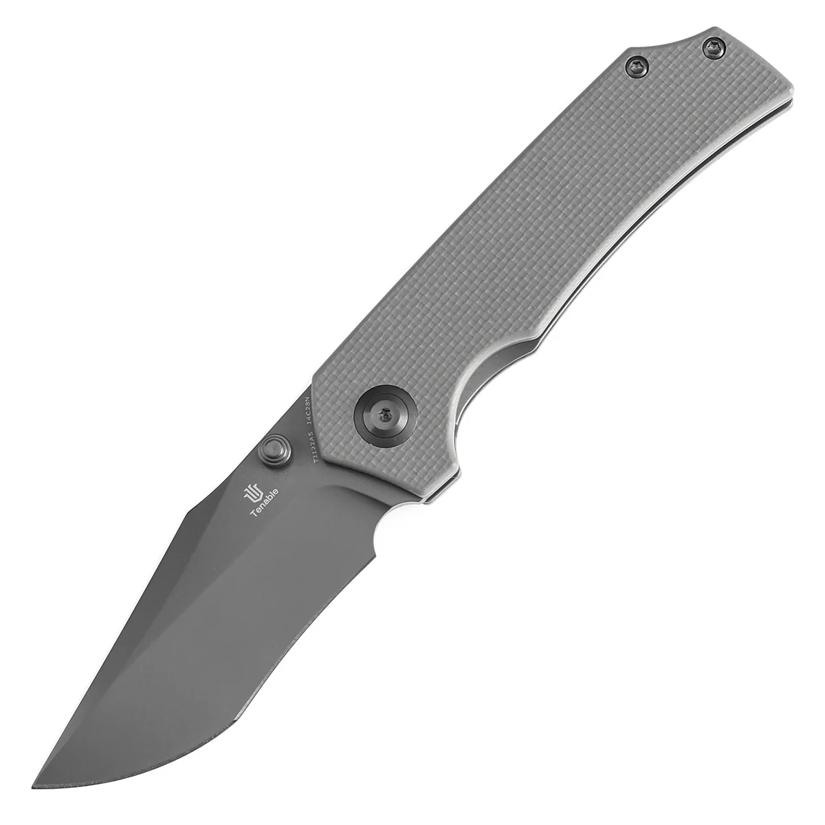 Tenable Fermi Folding Knife Light Sand G10 Handle (3.11'' Grey TiCn Coated 14C28N Blade) Burchtree Designs-T1122A5 - Image 2