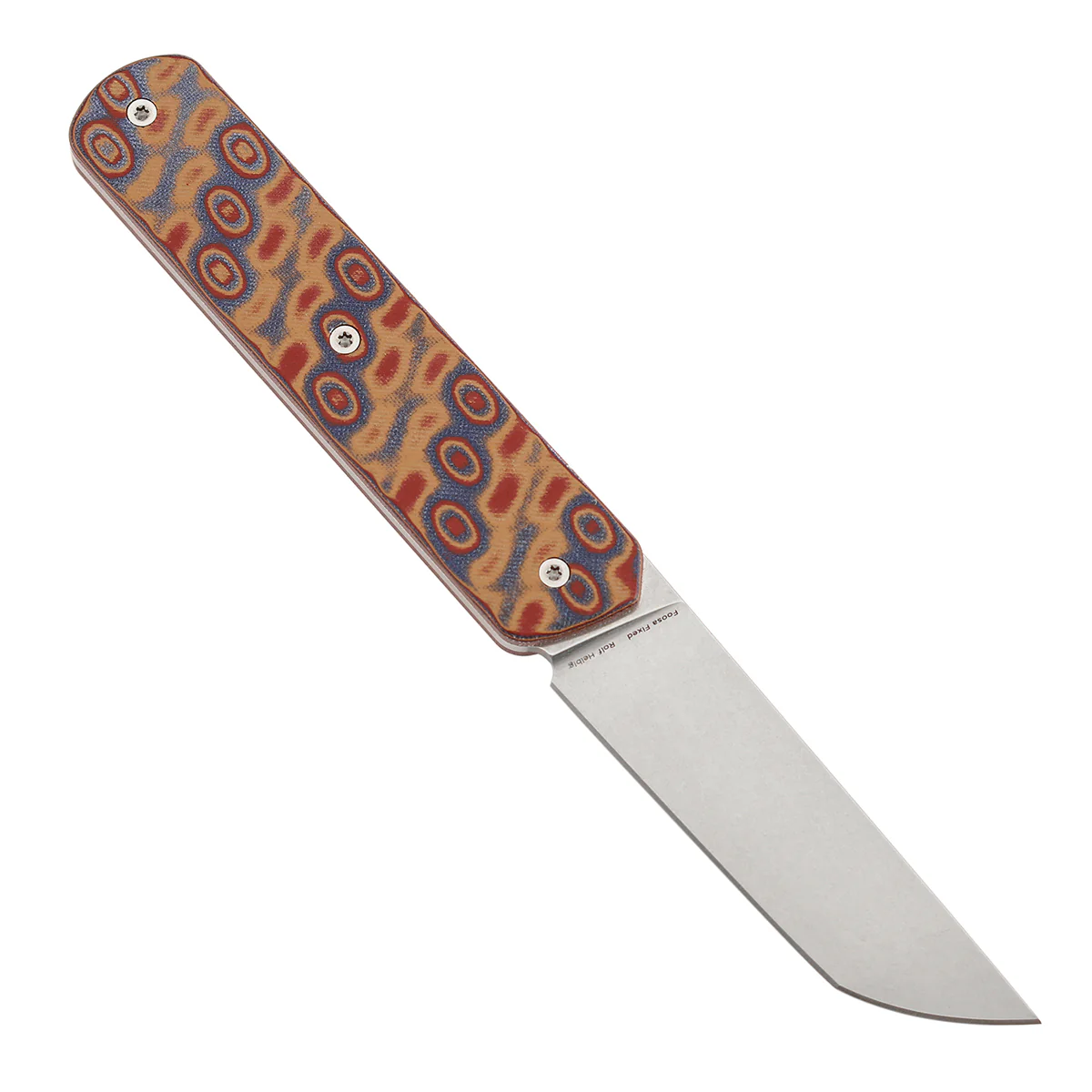 Tenable Foosa Fixed Blade Knife - 3.06'' Stonewashed D2 Blade | Vortex Micarta Handle | Rolf Helbig - G2020A2 - Image 3