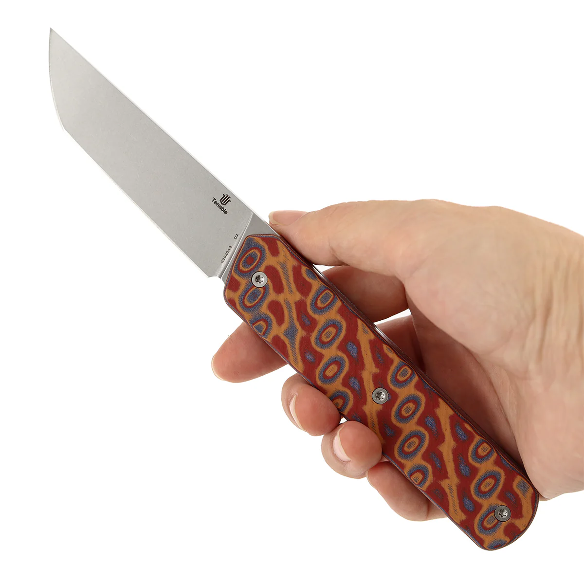 Tenable Foosa Fixed Blade Knife - 3.06'' Stonewashed D2 Blade | Vortex Micarta Handle | Rolf Helbig - G2020A2 - Image 6