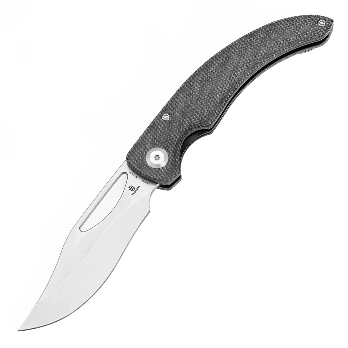 Tenable Gideon Folding Knife – 3.5" Stonewashed Nitro-V Blade – Black Micarta Handle – Dead Sober Design - T1119A1 - Image 2