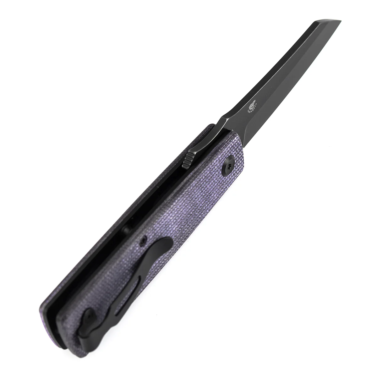 Tenable Higonokami Folding Knife | 3.02'' Black Stonewashed D2 Blade | Purple Micarta Handle | Goran mihajlovic Design | B2135A1 - Image 6