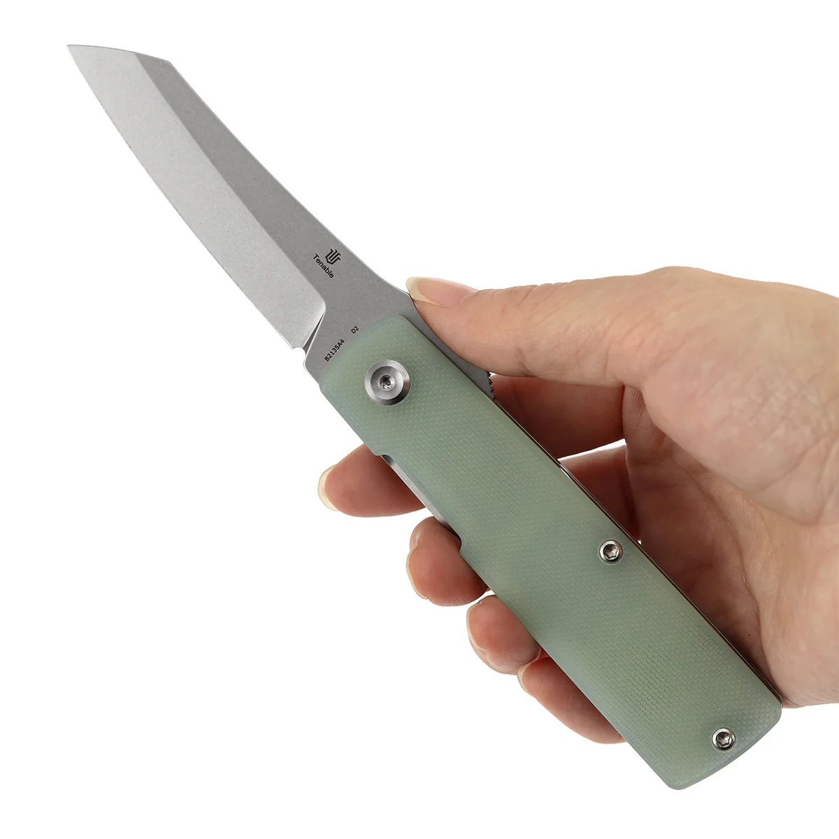 Tenable Higonokami Folding Knife | 3.02'' Stonewashed D2 Blade | Jade G10 Handle | Goran mihajlovic Design | B2135A4 - Image 9