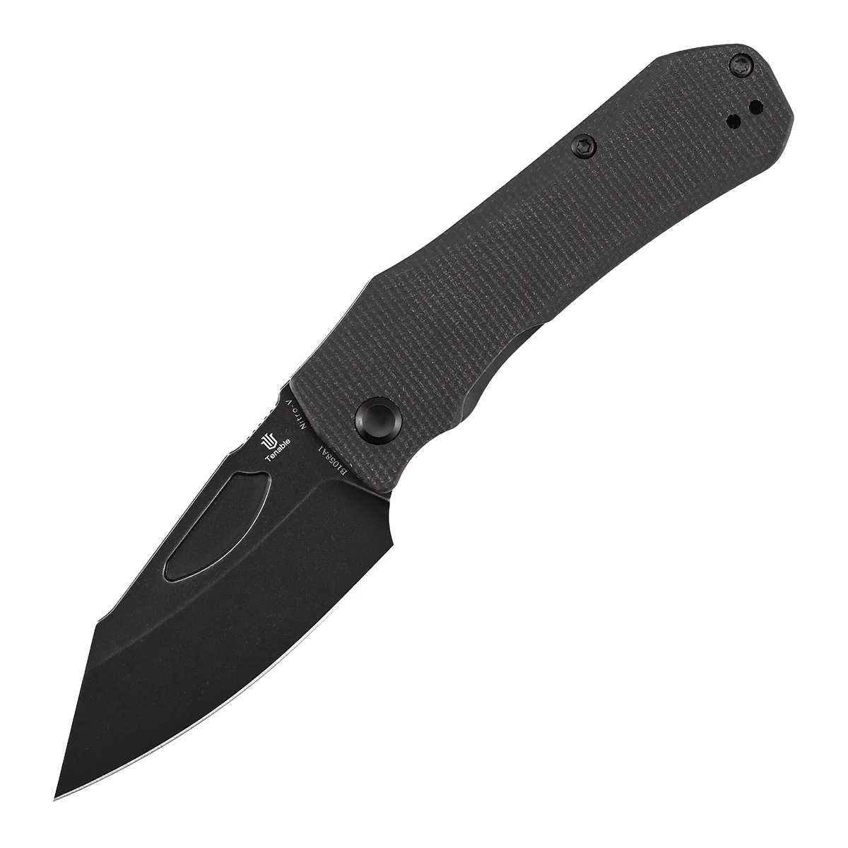 Tenable Loki Liner Lock Knife | 3.0" Blackwash Nitro-V Blade | Black Micarta Handle | Steven Dunnuck Design - B1058A1 - Image 2