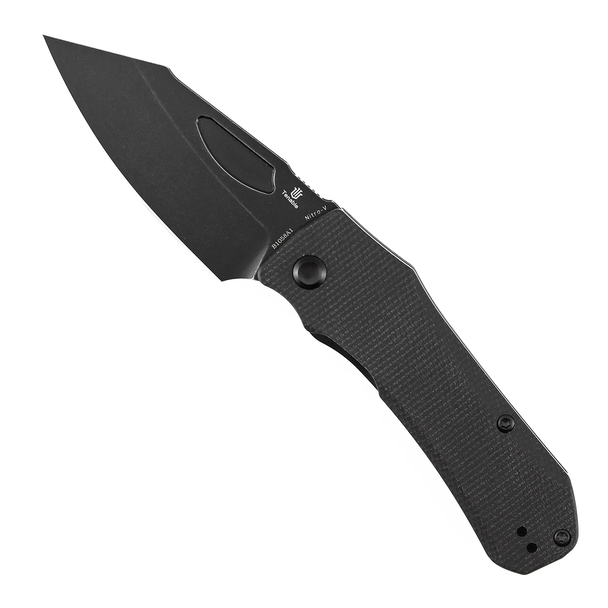 Tenable Loki Liner Lock Knife | 3.0" Blackwash Nitro-V Blade | Black Micarta Handle | Steven Dunnuck Design - B1058A1 - Image 3
