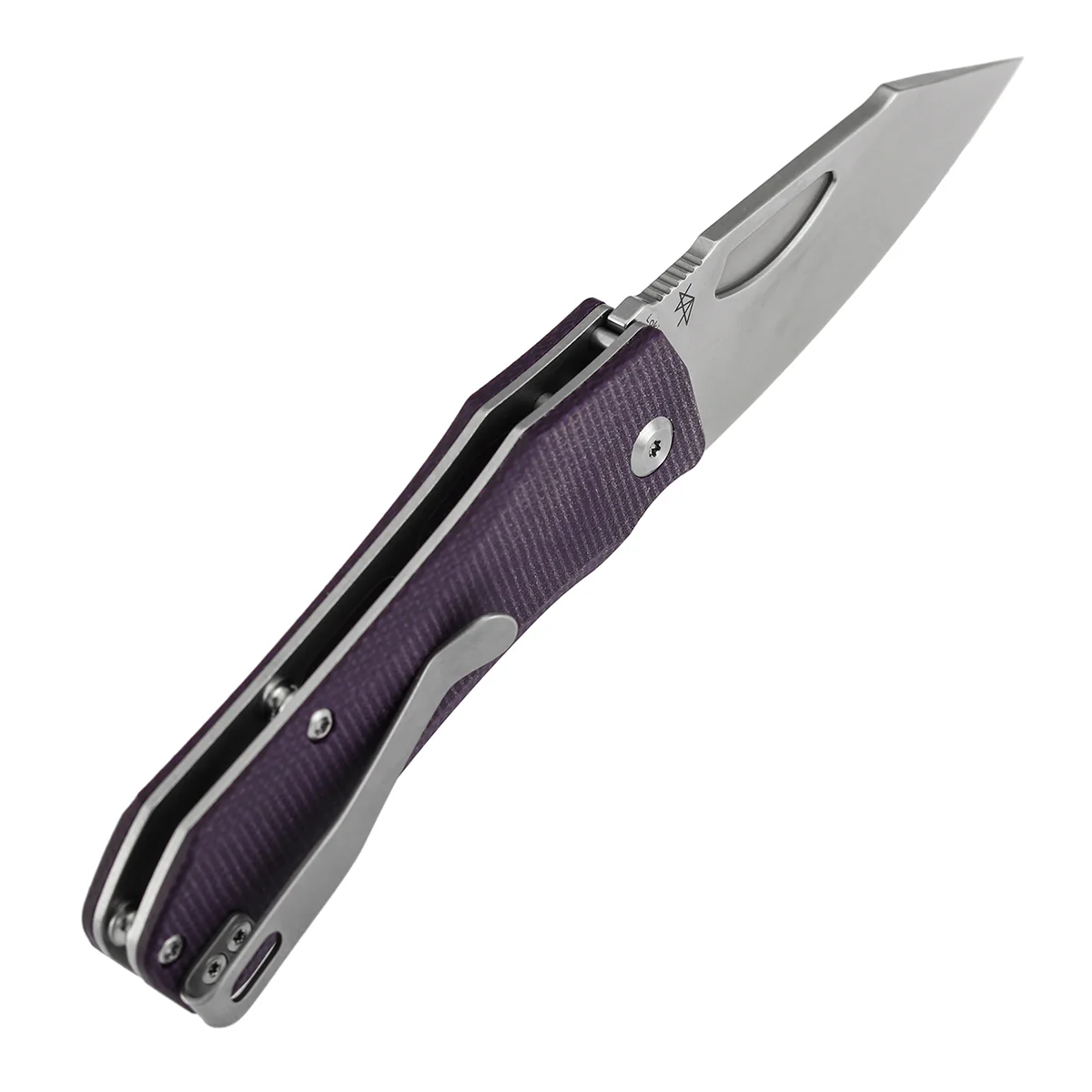 Tenable Loki Liner Lock Knife | 3.0" Stonewashed Nitro-V Blade | Purple Micarta Handle | Steven Dunnuck Design - B1058A2 - Image 6