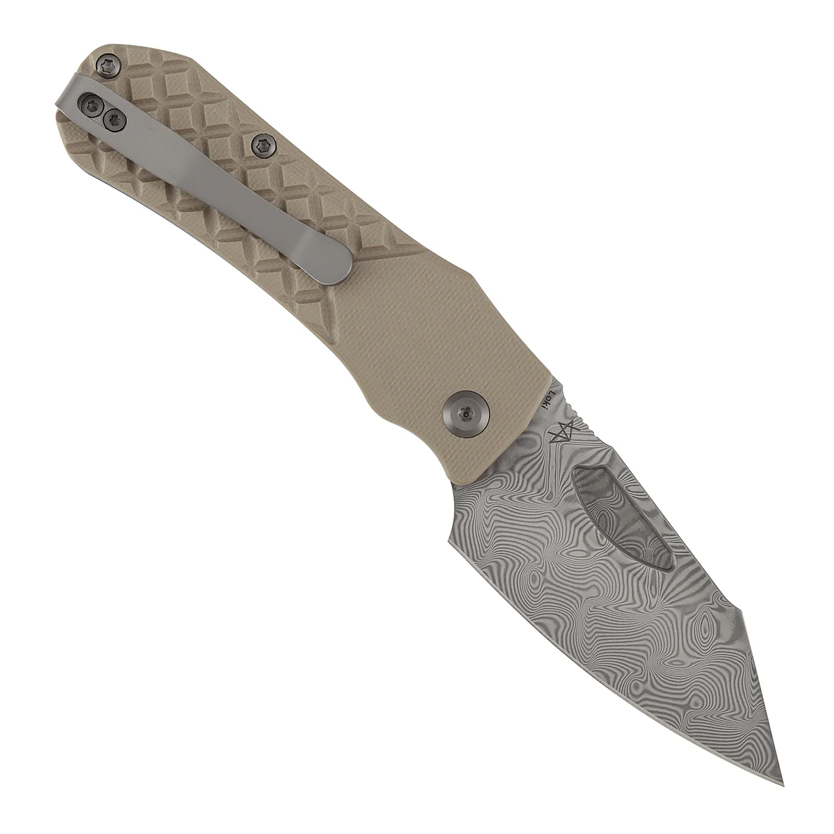 Tenable Loki Liner Lock Knife | 3.0" Water Ripple Damascus Blade | Brown G10 Handle | Steven Dunnuck Design - B1058A3 - Image 5