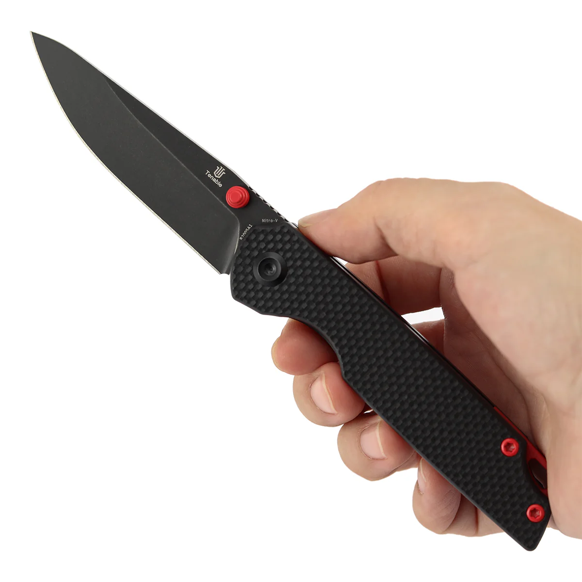 Tenable Mini Warrior Liner Lock Knife | 2.9" Blackwash Nitro-V Blade | Black G10 Handle | Kim Ning Design - B2005A1 - Image 10