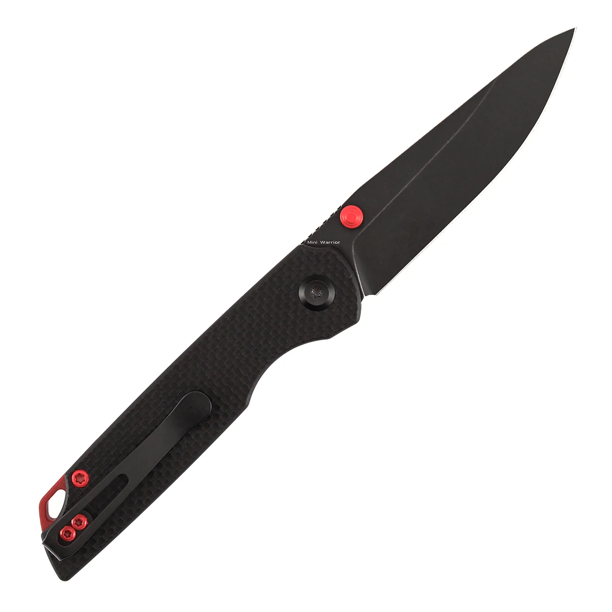 Tenable Mini Warrior Liner Lock Knife | 2.9" Blackwash Nitro-V Blade | Black G10 Handle | Kim Ning Design - B2005A1 - Image 4