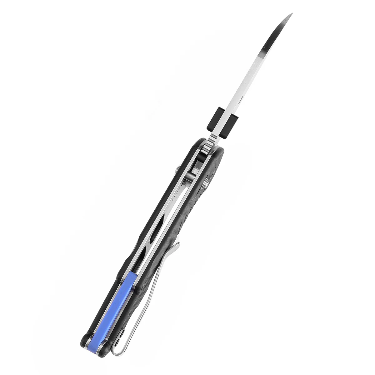 Tenable Model 6 Cross Bar Lock | Black G10 with Lines Handle | 3.1" Satin 14C28N Blade | Nick Swan Design--T1022V4 - Image 5