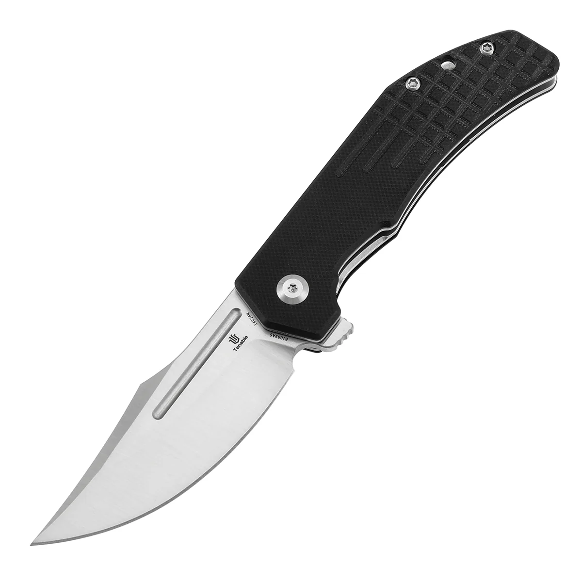 Tenable Orion Flipper Folding Knife | Black G10 with Frag Pattern | 3.07" Satin 14C28N | JB Stout Design | B1089A6 - Image 2