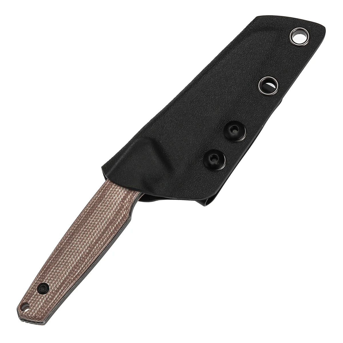 Tenable Parr Fixed Blade Knife | 2.87'' Blackwash 14C28N Blade| Brown Micarta Handle | Jonathan Styles - G011B4 - Image 2
