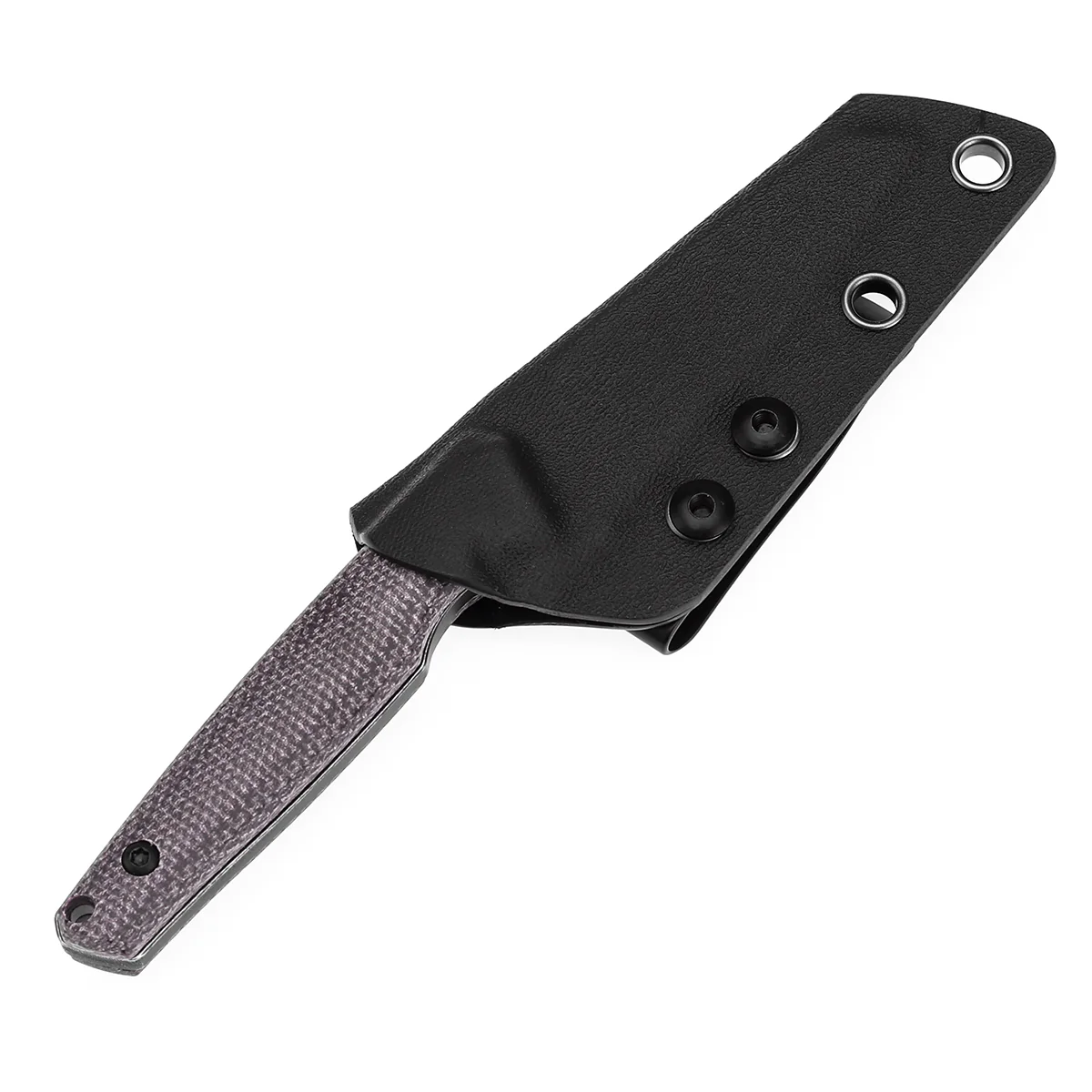 Tenable Parr Fixed Blade Knife | 2.87" Blackwashed 14C28N Blade | Purple Micarta Handle | Jonathan Styles – G011B1 - Image 2